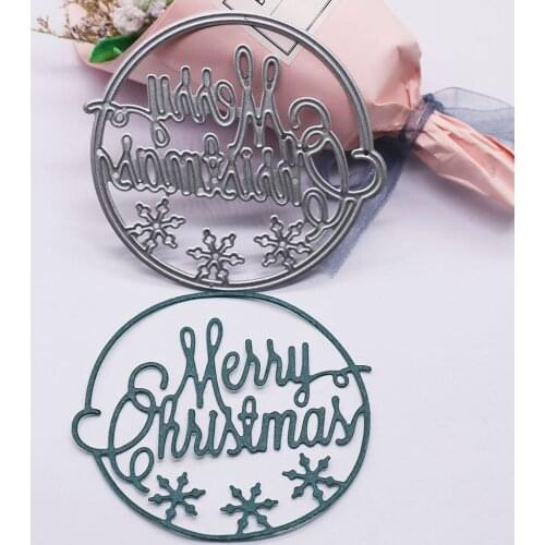 Merry Christmas Metal Cutting Dies Scrapbooking Album Navidad Cards Making Decorative Crafts Embossing Stencil Dies New2020