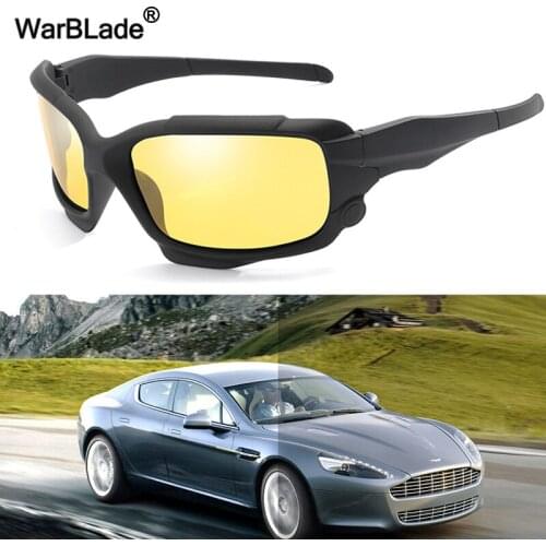 WarBLade Men Women Night Vision Sunglasses HD Polarized Sunglasses Yellow Lens Glasses UV400 Driving Anti-glare Goggles oculos