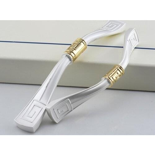 Modern minimalist cabinet door handle silver / gold European wine cabinet wardrobe small handle antique solid