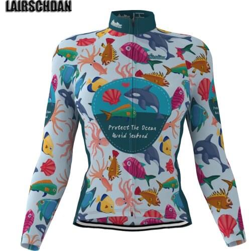 LairschDan 2021 women long sleeve cycling jersey autumn camisa ciclismo feminina mtb bike shirt quick-dry cycle wear bicycle top