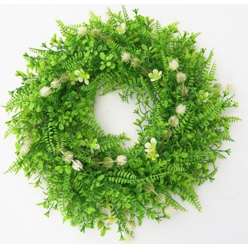 Green Leaves Wreath for Front Door Floral Wreath Welcome Farmhouse Door Wreath for Wedding, Wall, Window,Backdrop,Home Décor