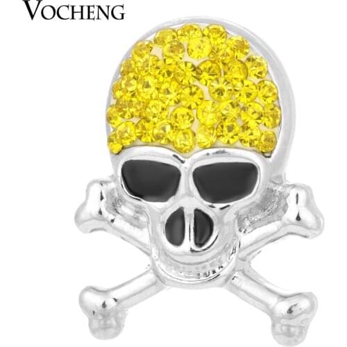 Vocheng Snap Charms Skull Crossbones 18mm Button Jewelry Vn-1060