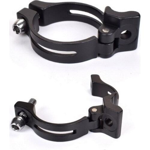 Bicycle Seat Post Seatpost Clamp 31.8mm 34.9mm Front Derailleur Conversion Seat for Bicycle Front Derailleur Ring Quick Release