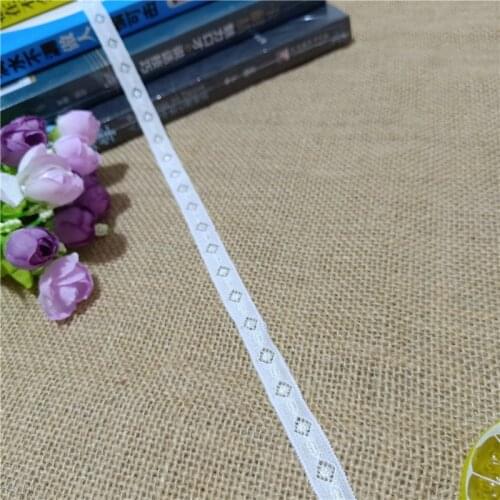 1.1cm s2687-1 Width Spandex Nylon Elastic Stretch white textiles lace trims for clothing