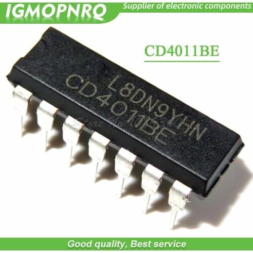 10pcs CD4011 CD4011BE HEF4011BP HEF4011 DIP-14 Quad 2-Input Buffered chip new original