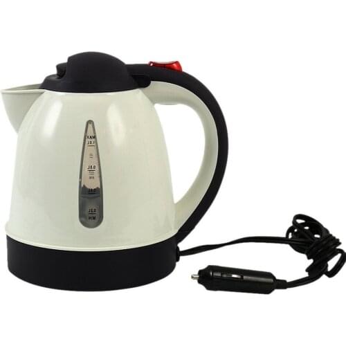1000ML Hot Kettle Car Portable Water Heater Auto Travel for The Cafe 304 Stainless Steel Large Capacity