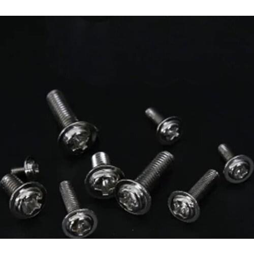 30pcs M4 Nickel plated with round head Phillips screws Mechanical screw 4mm-18mm Length
