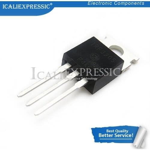 5PCS IRF3205PBF IRF3205 55V 98A 8mOhm 97.3nC TO-220 In Stock