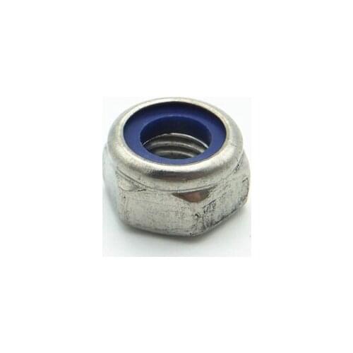 50PCS M3 M4 M5 M6 M8 M10 M2 M2.5 304 Stainless Steel Metric Thread Nylon Self-locking Hex Nut Lock Nut Fastener