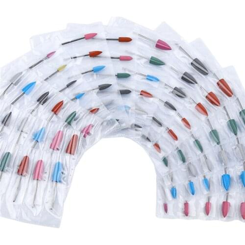 6Pcs Rubber Silicon Nail Drills Big Head Bit Nail Buffer Mills Rotary Burr Cuticle Cutter for Manicure Electric Tools