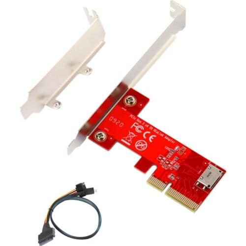 HOT-PCIE3.0 X4 to Oculink SFF-8612 Adapter Card X86120 for NVME U.2 (SF-8639) SSD Solid State Drive