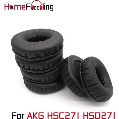 Homefeeling Ear Pads For AKG HSC271 HSD271 Earpads Round Universal Leahter Repalcement Parts Ear Cushions