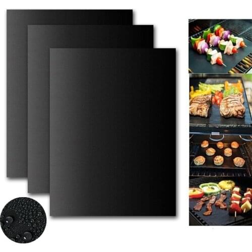 Non-Stick BBQ Grill Mat Reusable Cooking Plate 40*33cm for Party PTFE Mat Barbecue Outdoor Baking Non-stick Pad Cooking Tool