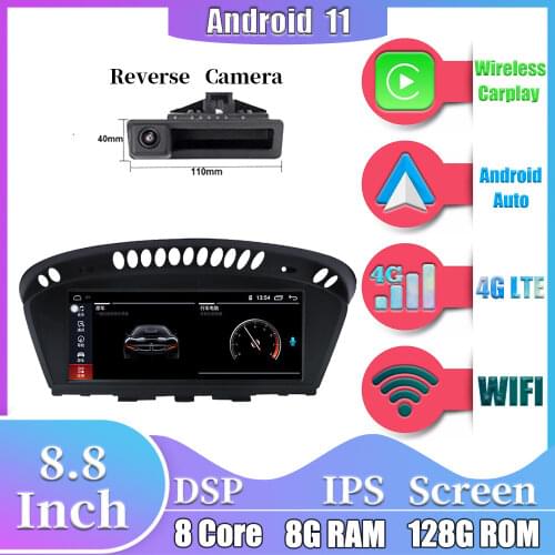 12.3 Inch IPS Screen 1920*720P 6G+128G Android 10 Car Player Multimedia For BMW SERIE 5 E60 E61 E63 E64 CCC CIC System