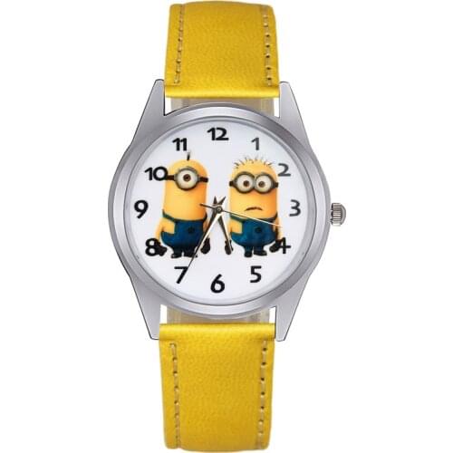 Cartoon Pretty Style Childrens Womens Students Girls Boys Quartz Leather Strap Wrist Watches Clock JC109