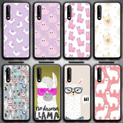 Llama Alpaca pattern Phone Case for Huawei P20 P30 P40 lite E Pro Mate 40 30 20 Pro P Smart 2020