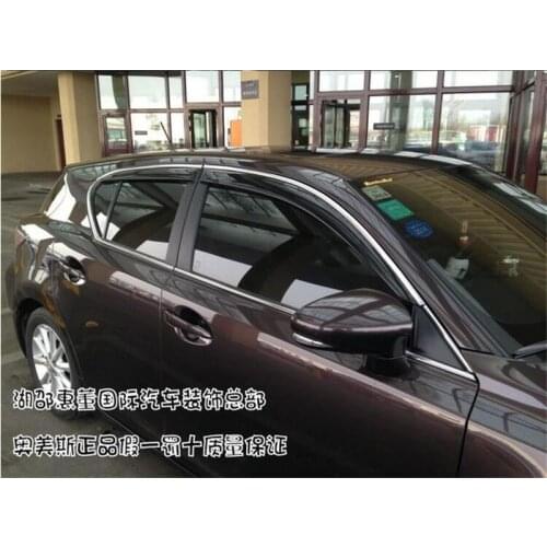 Car Awnings For Lexus CT200H 2011 2012 2013 2014 2015 2016 Window Vent Shades Sun Rain Deflector Guard Car-Styling Accessory