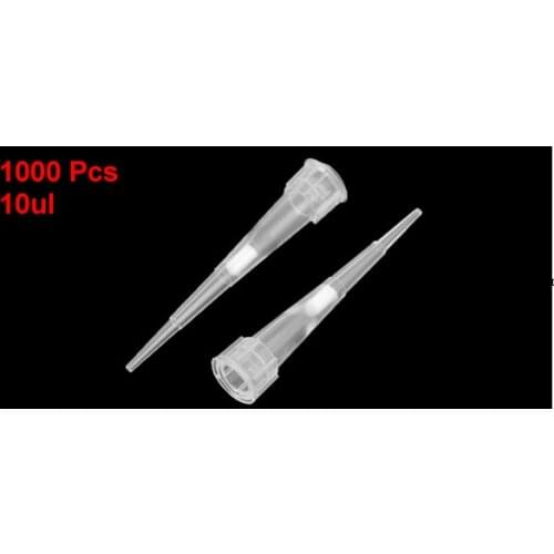 Lab Plastic Micropipette Filter Pipette Tips 10ul 1000 Pcs