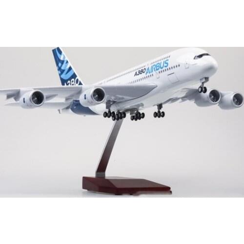 1/160 Scale 50.5CM Airplane Airbus 380 A380 Prototype Airline Model W Light and Wheel Diecast Plastic Resin Plane F Collection