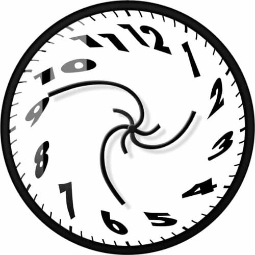 Twisting Abstract Wall Clock Modern Design Quiet Sweep Distorted Surrealist Style Melting Clock Hands Home Decor For Living Room