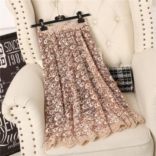 Petticoat woman lace half slip long Mesh Skirt Korean versatile pettiskirt high waist pleated female a line underskirt