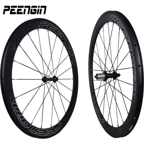 PEENIGN carbon tubular/clincher/tubeless ride wheelset 50mm 700C road bike wheels 25mm width option hub spoke ultra light newest