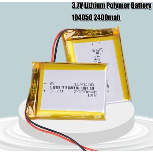 2400mAh 104050 Rechargeable Li-polymer Battery Replacement Battery Rechargeable DIY Battery For MP3 MP4 DVD MID PDA Speaker