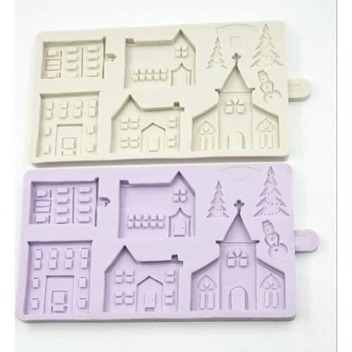 Christmas Gingerbread House Silicone Mold Fondant Mould Cake Decorating Tools Chocolate, Gumpaste, Sugarcraft, Kitchen Gadgets
