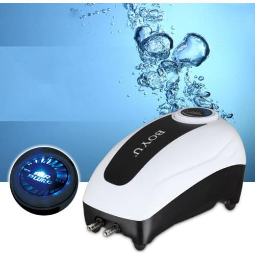 Super aquarium air pump Aquarium Air Pump Fish Tank Compressor Single Double Outlet with Check Valve Tube Aquatic Accessories