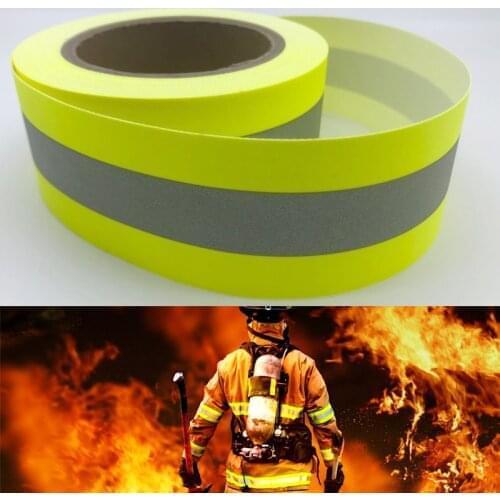 Reflective Flame Retardant Fabric Material with 100% Cotton Backing Sew On clothing