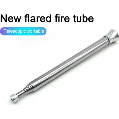Stainless Steel 6 Section Telescopic Fire Blow Tube Pipe For Travelling Easy Carrying Fire Blower Outdoor Camping Tools