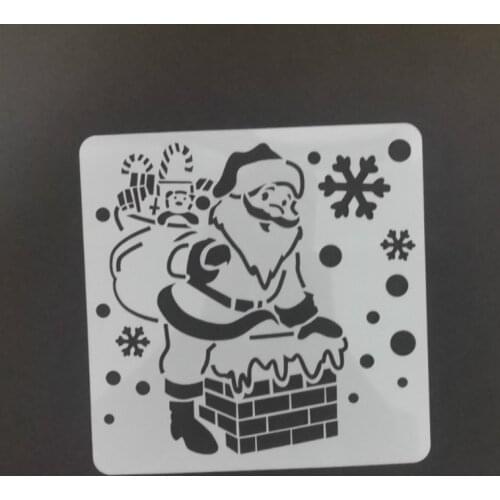 13*13 Santa Claus pvc Layering Stencils for DIY Scrapbooking/photo album Decorative Embossing DIY Paper Cards Crafts