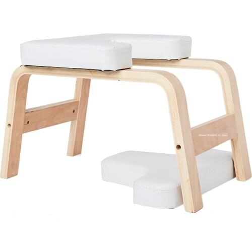 Yoga & Fitness Yoga Headstand Bench Inversion Trainer with Supportive Beech Frame, Stretches and Workouts Yoga Inversion Chair