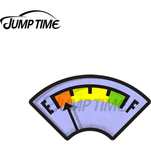 Jump Time 13 x 5.5cm For Tank Empty Sign Car Stickers Vinyl Anime Graphics Scratch-proof Decoration Waterproof DIY Trunk Decal