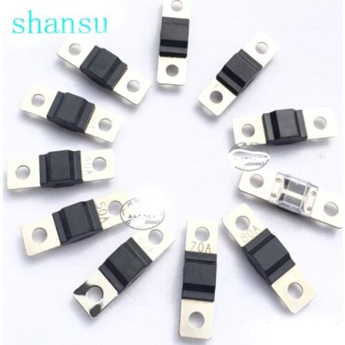 1PCS ANS trumpet Fork plug fuse 30A 40A 50A 60A 70A 80A 100A 125A 150A 200A Bolt fixed insurance film