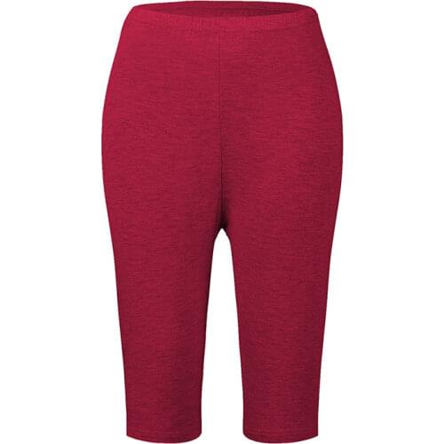 Women Fitness Sexy Skinny Leggings Polyester High Elastic Waist Work-out Mid- Calf Womens Summer Plus Size Leggings 7XL