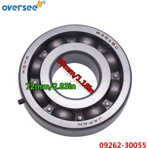 09262-30055 Ball Brearing With Pin For Suzuki Outboard Motor 2 Stroke DT20-DT85; Size 30x72x19mm 09262-30049, 09262-30091