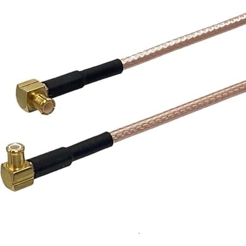 1Pcs RG316 MCX Male Plug RA to MCX Male Plug Right Angle Connector RF Coaxial Jumper Pigtail Cable For Radio Antenna 4inch~10M