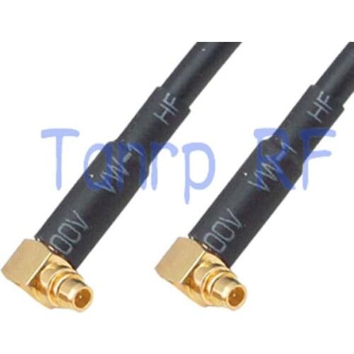 10pcs 6in MMCX male plug to MMCX male both right angle RF connector adapter 15CM Pigtail coaxial jumper cable RG174 extension