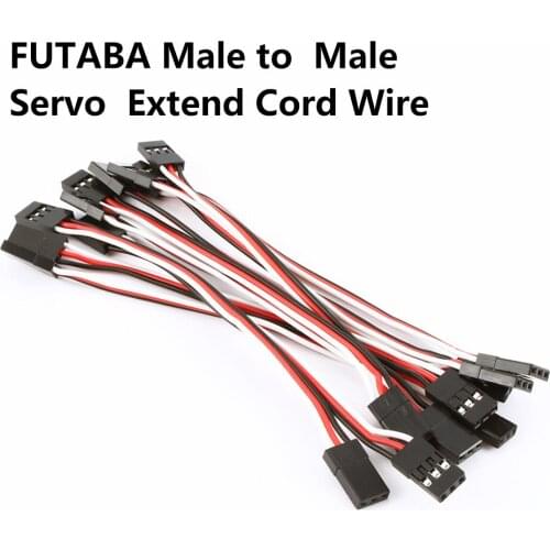 10pcs JR futata male to male RC Servo Extension Cord Wire Cable Line for Futaba JR GPS Moon Rabit Flight Control KK MWC