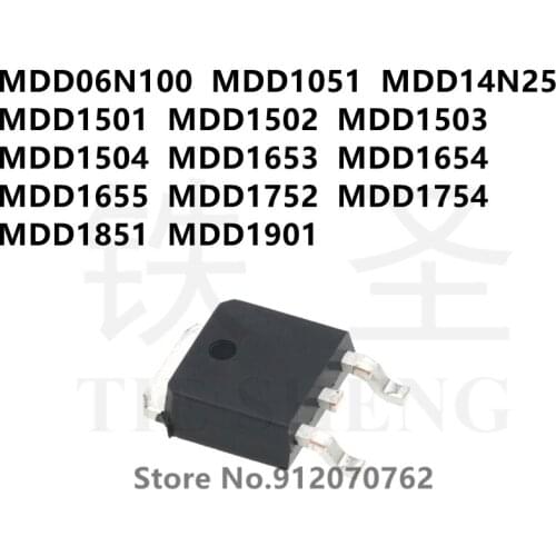 10PCS MDD06N100 MDD1051 MDD14N25 MDD1501 MDD1502 MDD1503 MDD1504 MDD1653 MDD1654 MDD1655 MDD1752 MDD1754 MDD1851 MDD1901 TO-252
