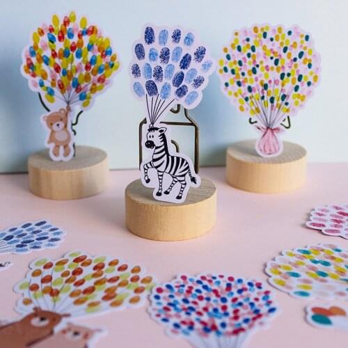 20PCS Cute cartoon animal balloon Paper Stickers Crafts And Scrapbooking stickers book Decorative sticker DIY Stationery