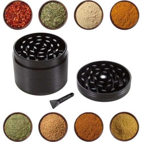 4 Layer Zinc Alloy Herb Tobacco Weed Grinder Durable Smoking Accessories Manual Hand Grass Spice Machine Box Best Gift High-end