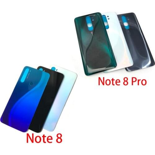 5pcs/lots For Xiaomi Redmi Note 8 Pro Replacement Glass Battery Back Cover Case with Adhesive Sticker Glue Tape