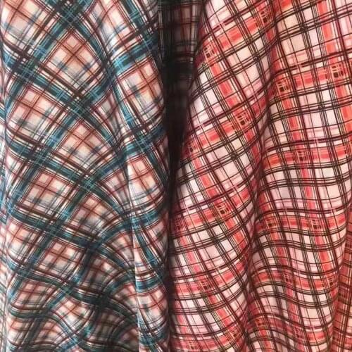 Satin Check Soft Fabric DIY Material For Craft Ribbon Scarf DIY Sewing Accessory