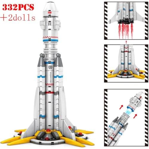 Wandering Earth Launch Shuttle Rocket Building Block City Space Rocket Technical Bricks Children Educational Toys Christmas Gift