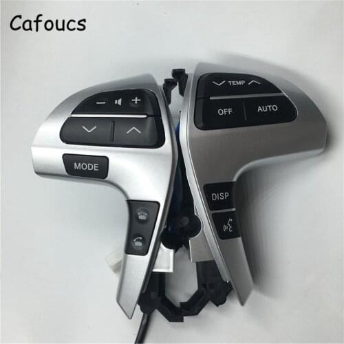 Cafoucs Car Steering Wheel Audio / air conditioning / Bluetooth Control Buttons Switch for Toyota Highlander Camry 84250-0E220