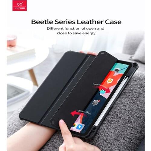 For iPad Pro 12.9 Case XUNDD Anti-impact Full Protection Smart Sleep Flip Tablet Case Sleeve Pencil Holder for iPad Pro 11