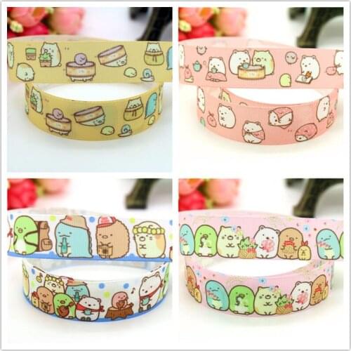 DHK 7/8'' Free shipping Japan cartoon printed grosgrain ribbon accessory hairbow headwear decoration OEM 22mm S695
