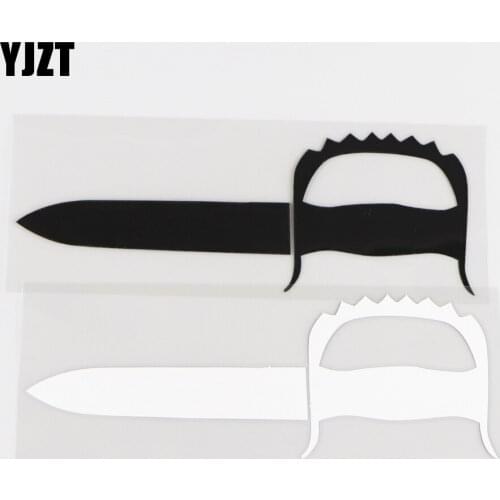 YJZT 5.7CM×16.3CM Personalized Weapon Design Dagger Knife Creative Vinyl Decal Car Decoration Sticker 1C-0005